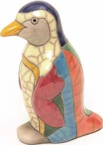 Raku South Africa P10 Penguin Colours Raku Glazed Pottery $44.99
