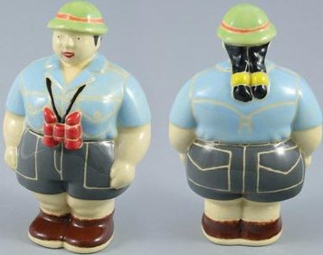 Raku South Africa PB18U Ms Potbelly Tour Guide Underglaze  Raku Glazed Pottery  $59.99