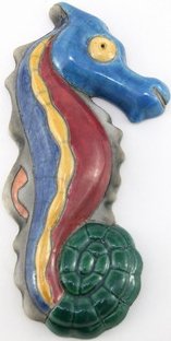 Raku South Africa S15 Seahorse Small Raku Glazed Pottery $34.99