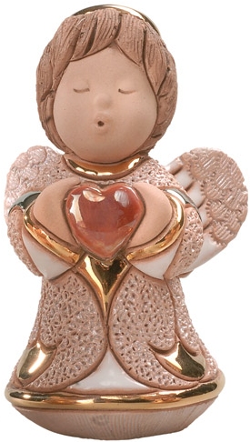 De Rosa Collections A02R Angel with Book - Ruby Ceramic w/ Gold & Platinum Uruguay $54.99
