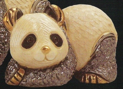 De Rosa Collections F304 Panda Baby Family Collection Ceramic w/ Gold & Platinum Uruguay $65.99
