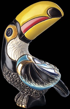 De Rosa Collections SW015 Toco Toucan Ruby Collection Ceramic w/ Gold & Platinum Uruguay $103.99