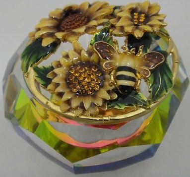 Welforth J1072 Jeweled Box Enameled Pewter $25.99