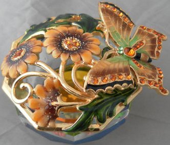Welforth J2028 Jeweled Box Enameled Pewter $26.99