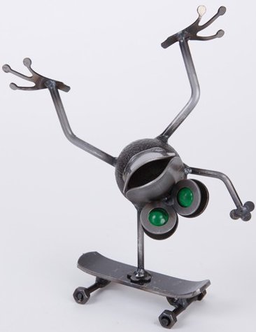 Yardbirds C348 Frog on Skateboard Handstand Metal Yardbirds is located in United States $55.99