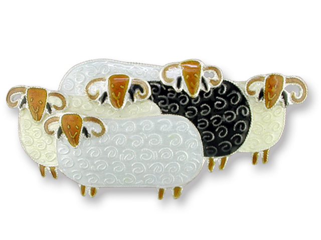 Zarah Co Jewelry 131302 One Black Sheep Pin Brooch Sterling Silver $0.00
