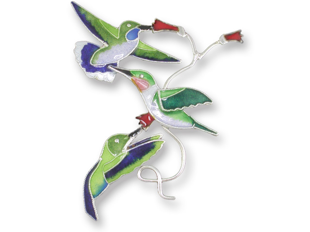 Zarah Co Jewelry 136202 Hummingbirds in Flight Sterling Silver $0.00