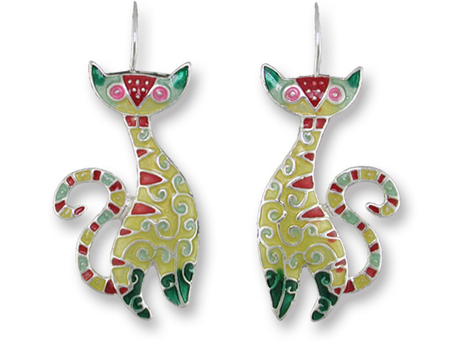 Zarah Co Jewelry 2003Z1 Cat Radiance Earrings Silver Plate $31.99