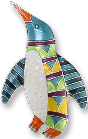 Zarah Co Jewelry 2008Z2P Penguin Radiance Pendant on Chain Silver Plate $35.99