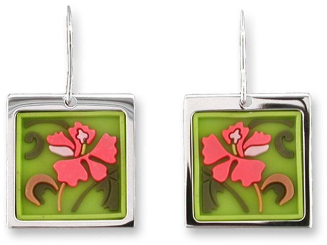 Zarah 3304V1 Flower Vine Earrings Stainless Steel $33.99