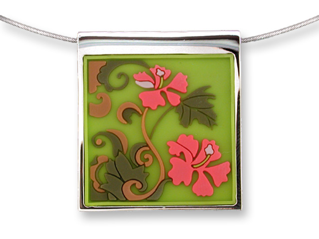Zarah 3304V7 Flower Vine Necklace Stainless Steel $37.99