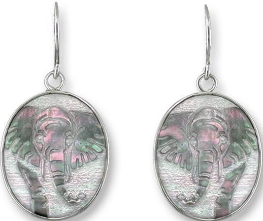 Zarah Co Jewelry 3320S1 Elephant Romp Pierced Earrings Sterling Silver $0.00