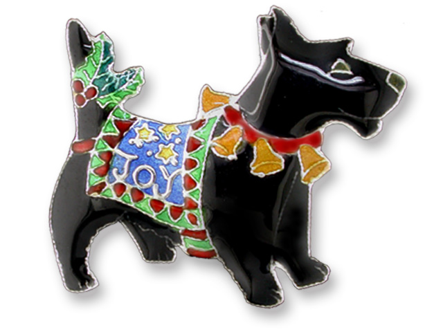 Zarah Co Jewelry 573092 Christmas Scottish Terrier Pin Brooch Sterling Silver $0.00