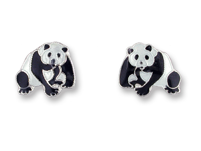 Zarah Co Jewelry 575901 Panda Bear Earrings Sterling Silver $0.00