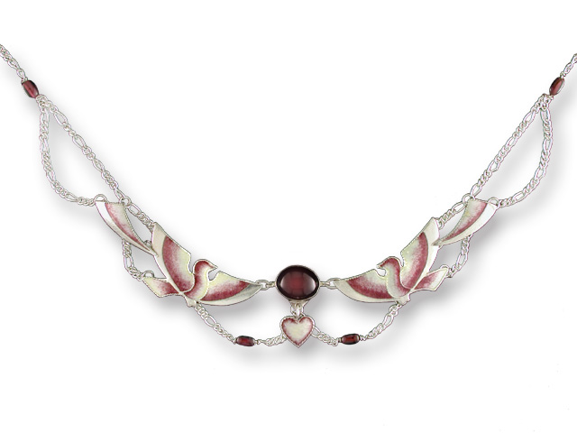 Zarah Co Jewelry 578477 Garnet Doves Sterling Silver $0.00