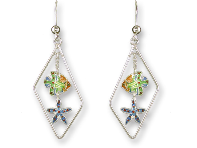 Zarah Co Jewelry 614001 Framed Sea Life Sterling Silver $0.00