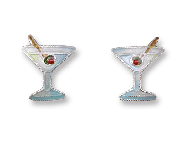 Zarah Co Jewelry 719501 Martini Post Earrings Sterling Silver $0.00